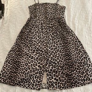 H&M medium cheetah linen sundress